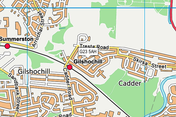 G23 5AH map - OS VectorMap District (Ordnance Survey)