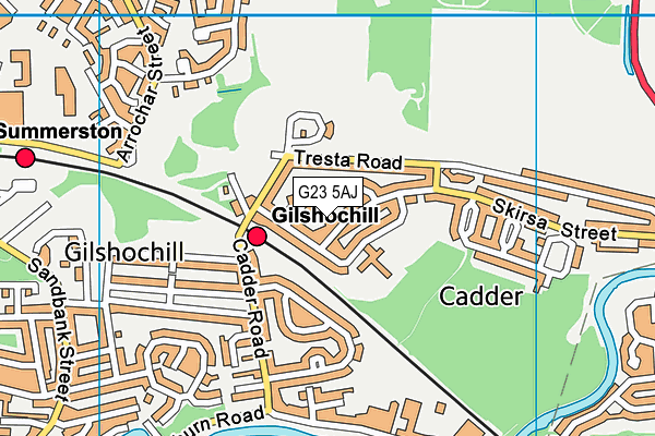 G23 5AJ map - OS VectorMap District (Ordnance Survey)