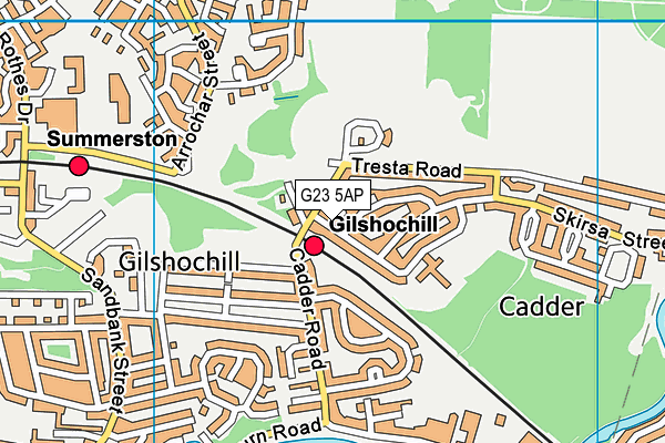 G23 5AP map - OS VectorMap District (Ordnance Survey)