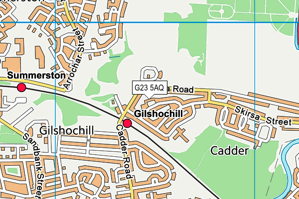 G23 5AQ map - OS VectorMap District (Ordnance Survey)