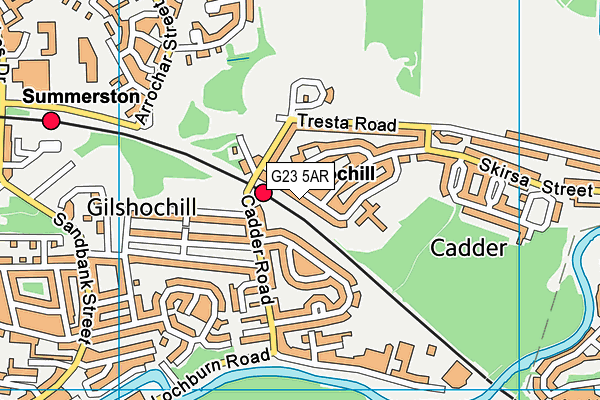 G23 5AR map - OS VectorMap District (Ordnance Survey)