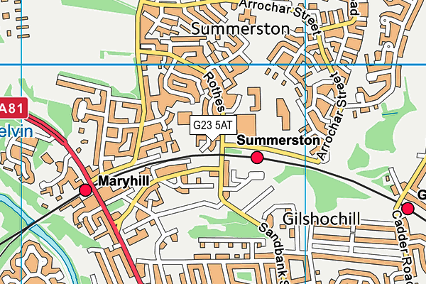 G23 5AT map - OS VectorMap District (Ordnance Survey)