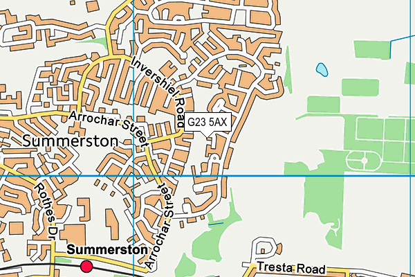 G23 5AX map - OS VectorMap District (Ordnance Survey)