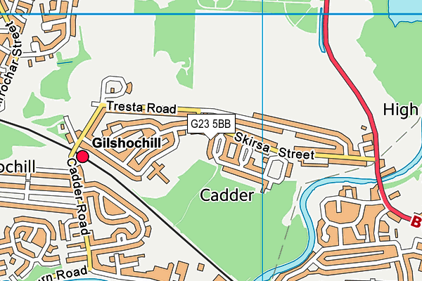 G23 5BB map - OS VectorMap District (Ordnance Survey)