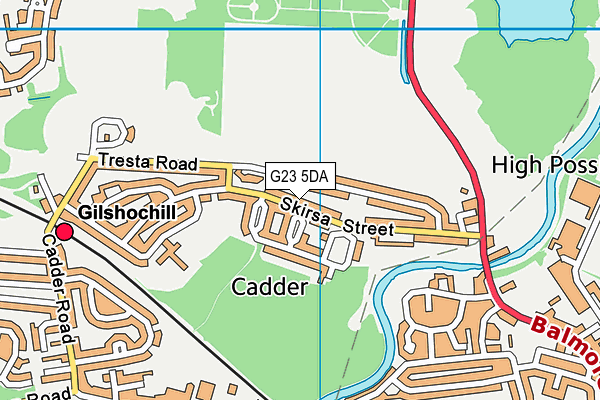 G23 5DA map - OS VectorMap District (Ordnance Survey)