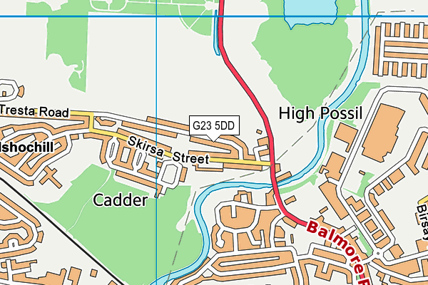 G23 5DD map - OS VectorMap District (Ordnance Survey)