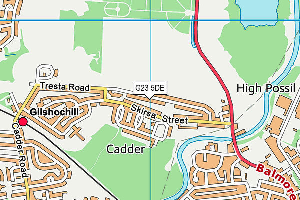 G23 5DE map - OS VectorMap District (Ordnance Survey)