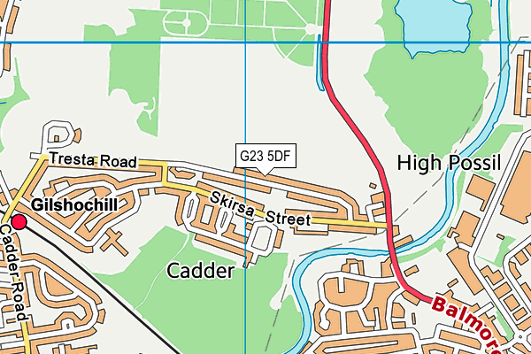 G23 5DF map - OS VectorMap District (Ordnance Survey)