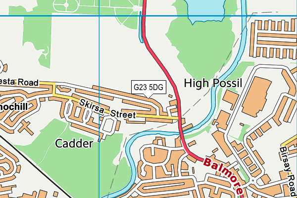 G23 5DG map - OS VectorMap District (Ordnance Survey)