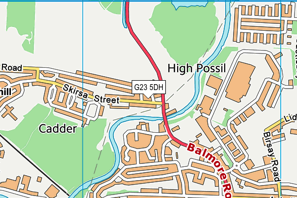 G23 5DH map - OS VectorMap District (Ordnance Survey)