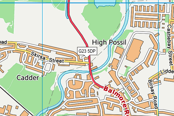 G23 5DP map - OS VectorMap District (Ordnance Survey)