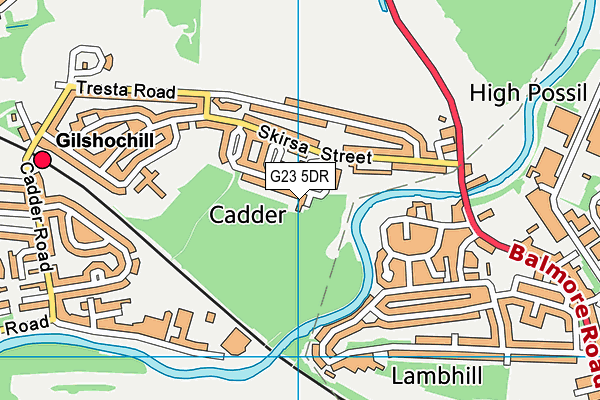 G23 5DR map - OS VectorMap District (Ordnance Survey)