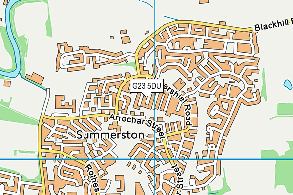 G23 5DU map - OS VectorMap District (Ordnance Survey)