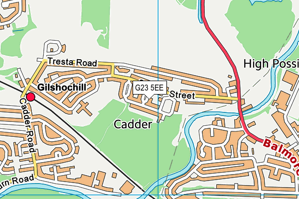 G23 5EE map - OS VectorMap District (Ordnance Survey)