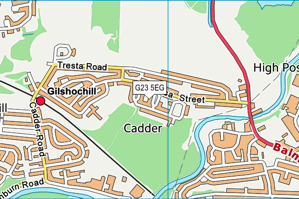 G23 5EG map - OS VectorMap District (Ordnance Survey)