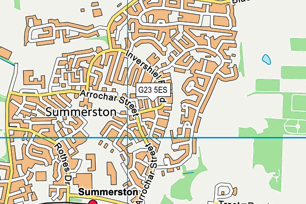 G23 5ES map - OS VectorMap District (Ordnance Survey)
