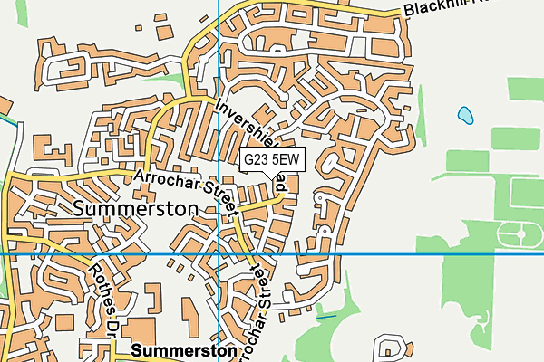 G23 5EW map - OS VectorMap District (Ordnance Survey)