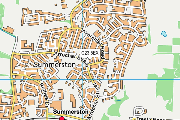 G23 5EX map - OS VectorMap District (Ordnance Survey)