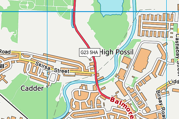 G23 5HA map - OS VectorMap District (Ordnance Survey)
