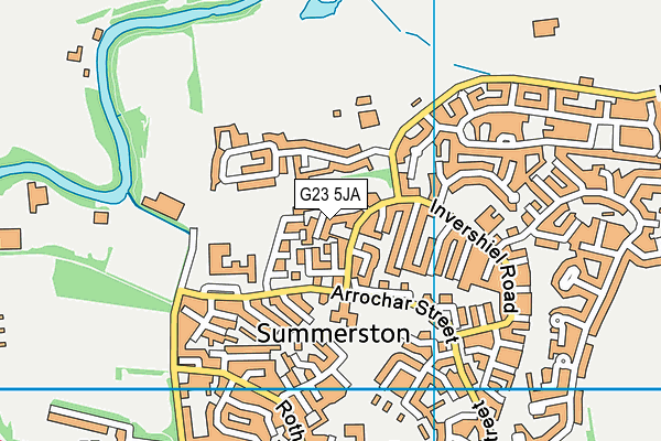 G23 5JA map - OS VectorMap District (Ordnance Survey)