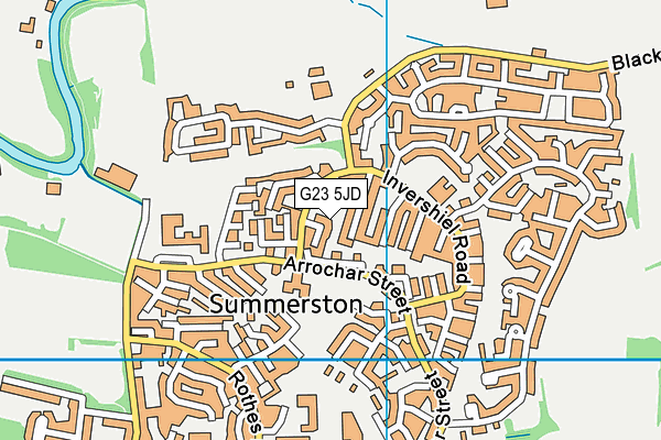 G23 5JD map - OS VectorMap District (Ordnance Survey)