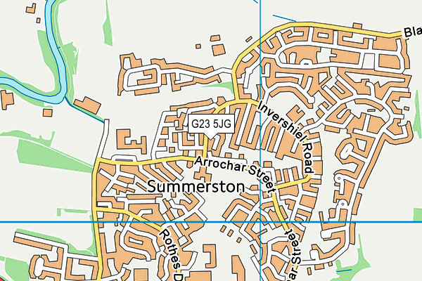 G23 5JG map - OS VectorMap District (Ordnance Survey)
