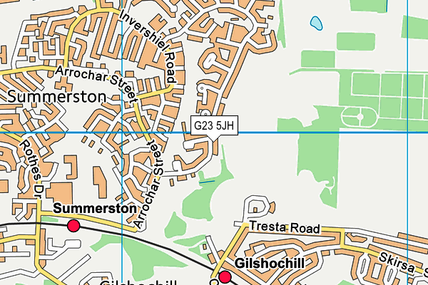 G23 5JH map - OS VectorMap District (Ordnance Survey)