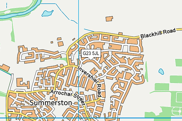 G23 5JL map - OS VectorMap District (Ordnance Survey)