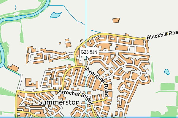 G23 5JN map - OS VectorMap District (Ordnance Survey)