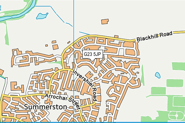 G23 5JP map - OS VectorMap District (Ordnance Survey)