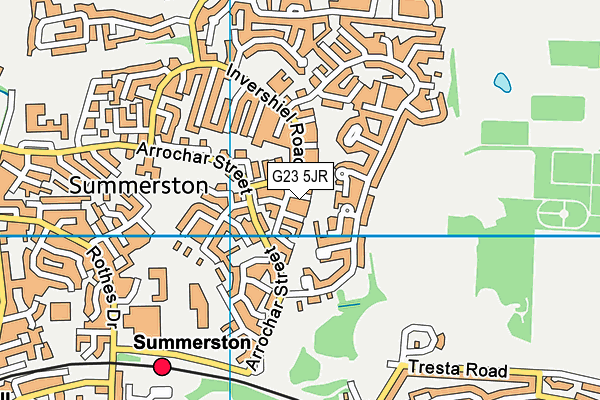 G23 5JR map - OS VectorMap District (Ordnance Survey)