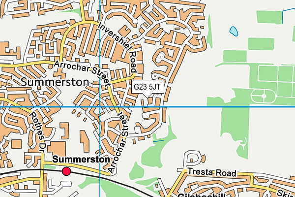 G23 5JT map - OS VectorMap District (Ordnance Survey)