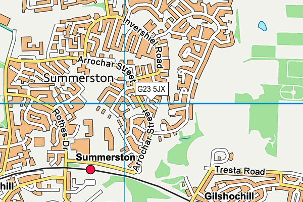 G23 5JX map - OS VectorMap District (Ordnance Survey)