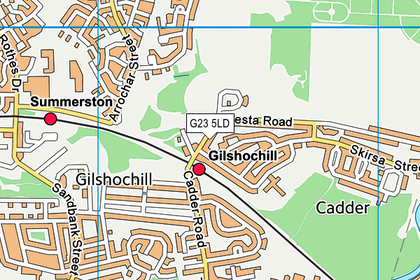 G23 5LD map - OS VectorMap District (Ordnance Survey)