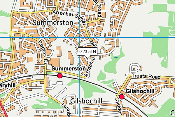 G23 5LN map - OS VectorMap District (Ordnance Survey)