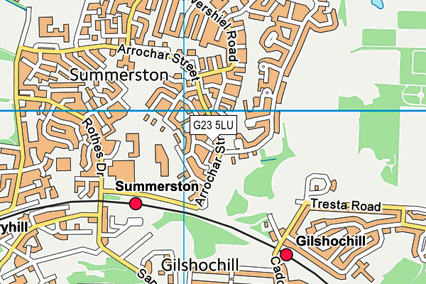 G23 5LU map - OS VectorMap District (Ordnance Survey)