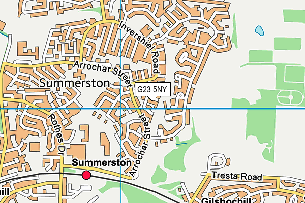 G23 5NY map - OS VectorMap District (Ordnance Survey)