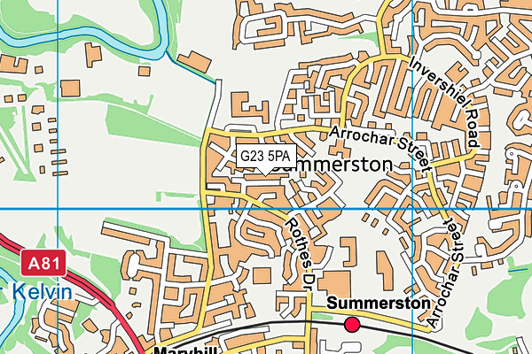 G23 5PA map - OS VectorMap District (Ordnance Survey)