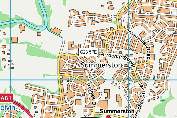 G23 5PE map - OS VectorMap District (Ordnance Survey)