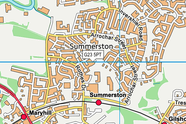 G23 5PT map - OS VectorMap District (Ordnance Survey)
