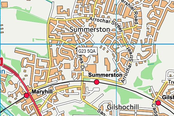 G23 5QA map - OS VectorMap District (Ordnance Survey)