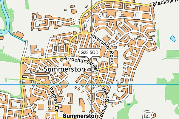 G23 5QD map - OS VectorMap District (Ordnance Survey)