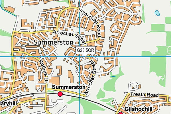 G23 5QR map - OS VectorMap District (Ordnance Survey)