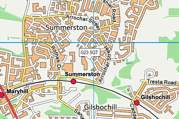 G23 5QT map - OS VectorMap District (Ordnance Survey)