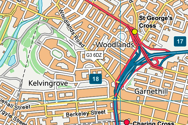 G3 6DZ map - OS VectorMap District (Ordnance Survey)