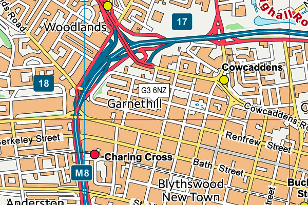 G3 6NZ map - OS VectorMap District (Ordnance Survey)