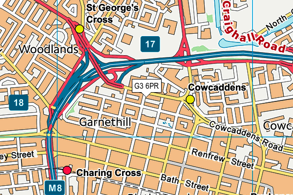 G3 6PR map - OS VectorMap District (Ordnance Survey)