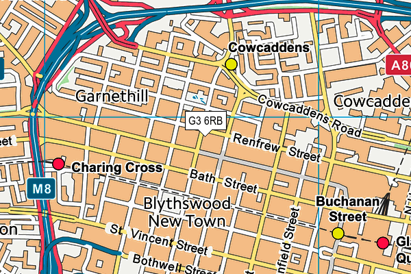 G3 6RB map - OS VectorMap District (Ordnance Survey)