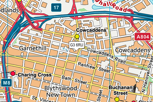 G3 6RU map - OS VectorMap District (Ordnance Survey)