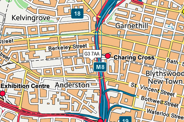 G3 7AA map - OS VectorMap District (Ordnance Survey)